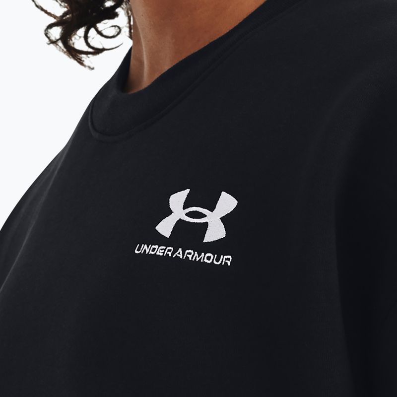 Women's sweatshirt Under Armour Icon Fleece Crew black/white 4