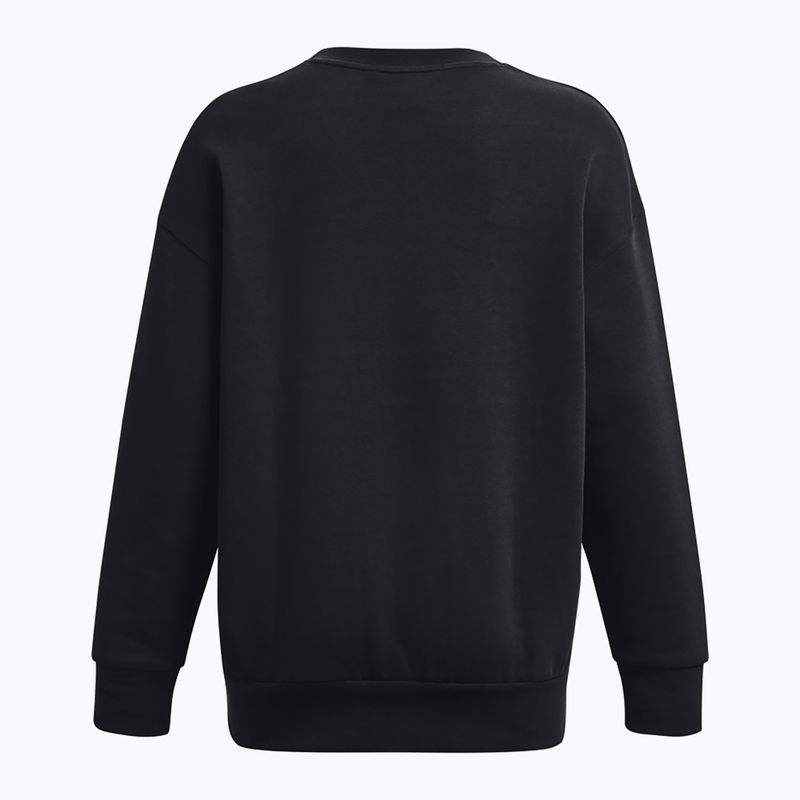 Women's sweatshirt Under Armour Icon Fleece Crew black/white 6