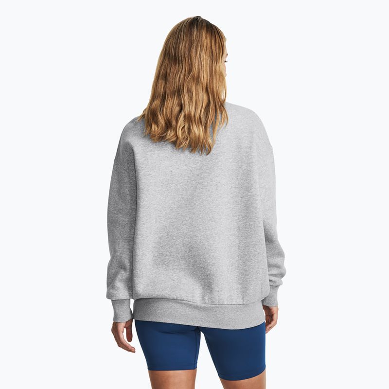 Women's sweatshirt Under Armour Icon Fleece Crew mod gray light heather/white 3