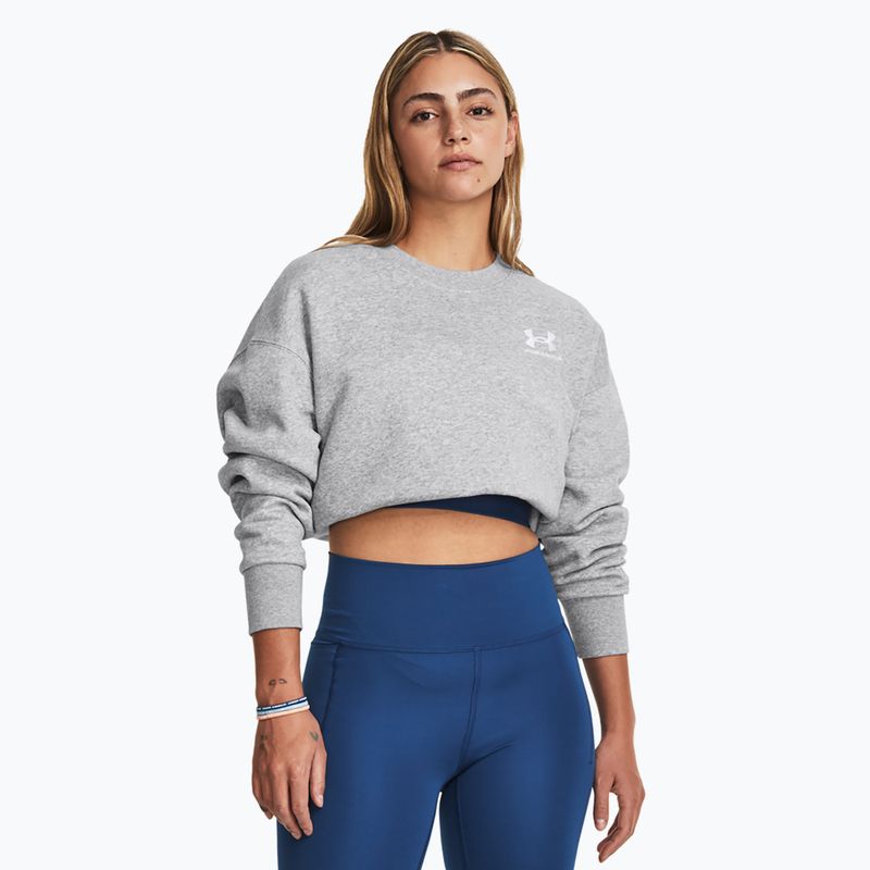 Women's sweatshirt Under Armour Icon Fleece Crew mod gray light heather/white 6
