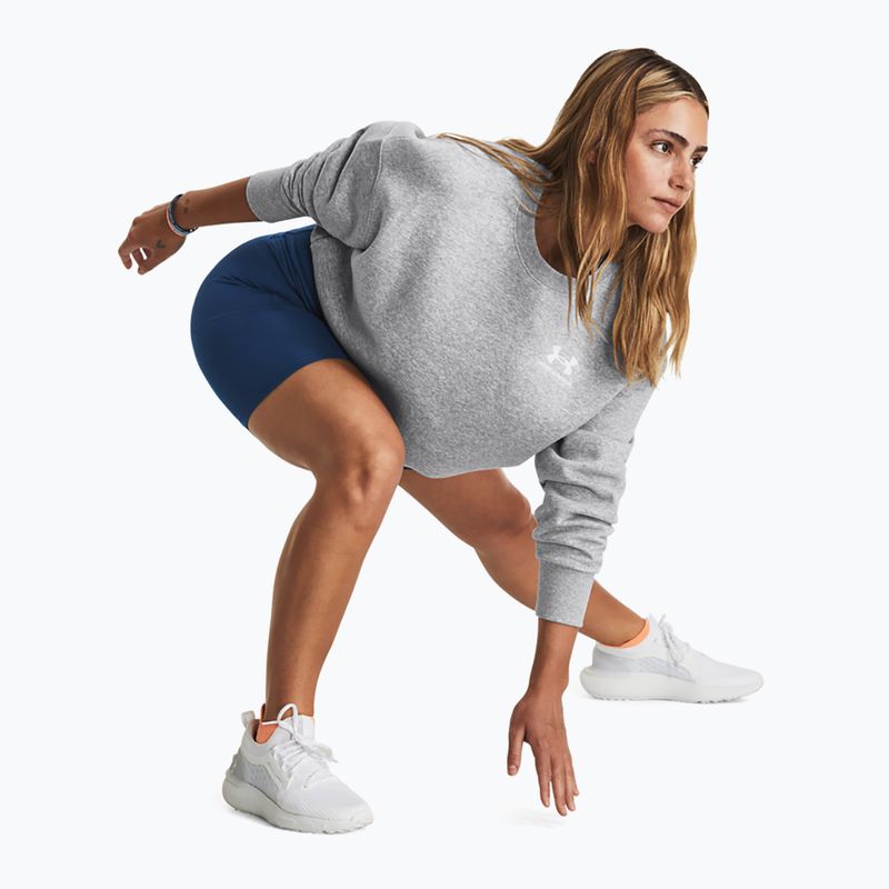 Women's sweatshirt Under Armour Icon Fleece Crew mod gray light heather/white 8