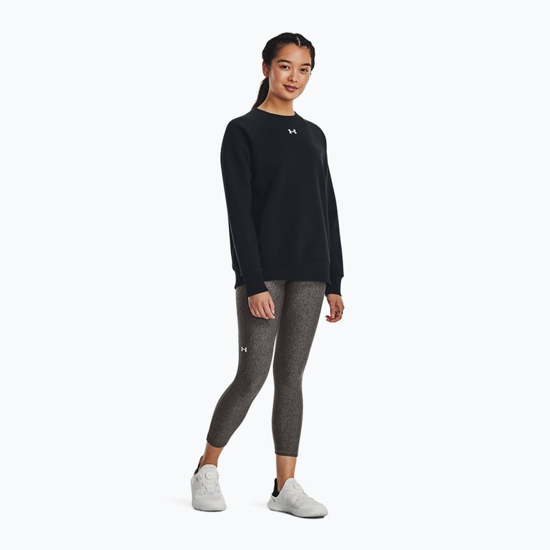 Women's sweatshirt Under Armour Rival Fleece Crew black/white 2