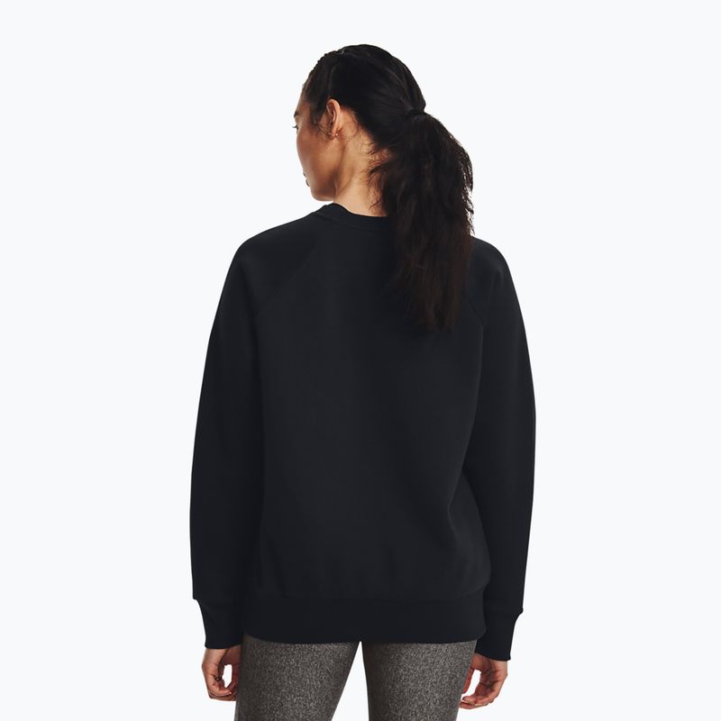 Women's sweatshirt Under Armour Rival Fleece Crew black/white 3