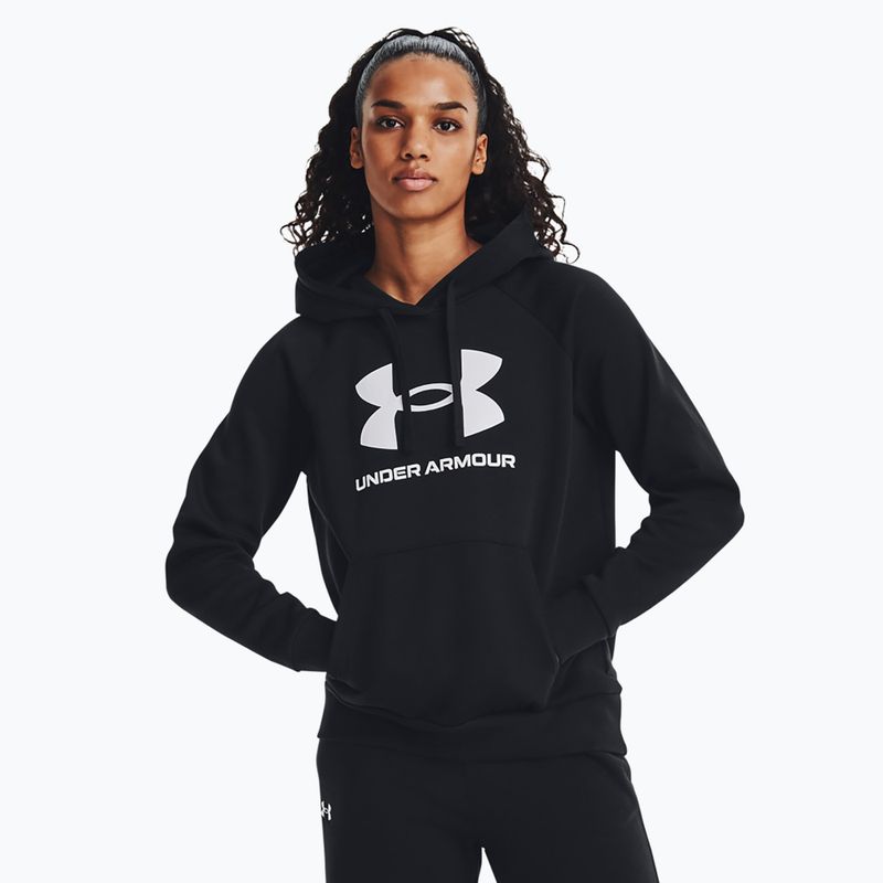 Women's Under Armour Rival Fleece Big Logo Hoody black/white