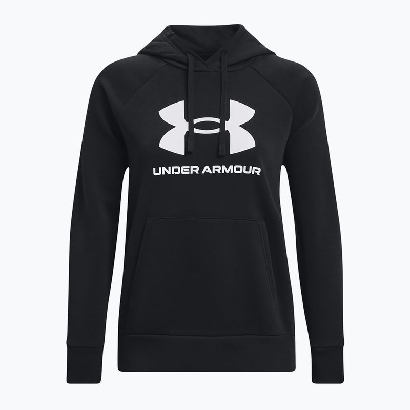 Women's Under Armour Rival Fleece Big Logo Hoody black/white 5