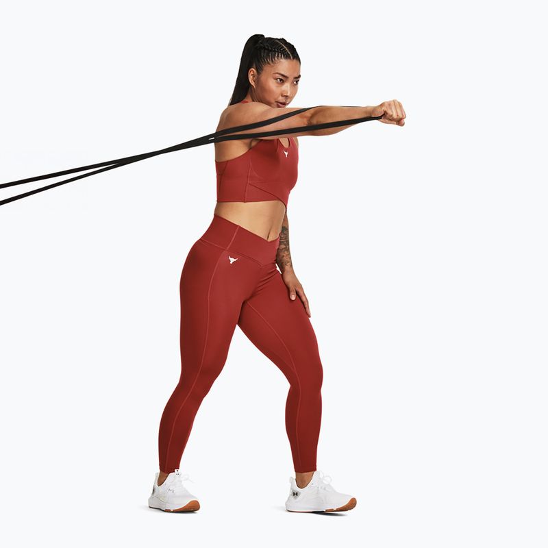 Women's training top Under Armour Project Rock LetsGo Crssover Top heritage red 4