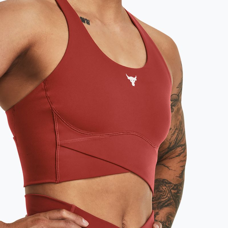 Women's training top Under Armour Project Rock LetsGo Crssover Top heritage red 6