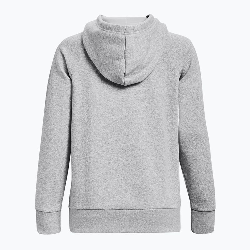 Under Armour women's Rival Fleece Hoodie mod gray light heather/white 6