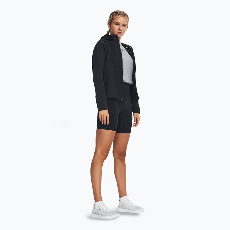 Women's sweatshirt Under Armour Unstoppable Fleece FZ black/black 2