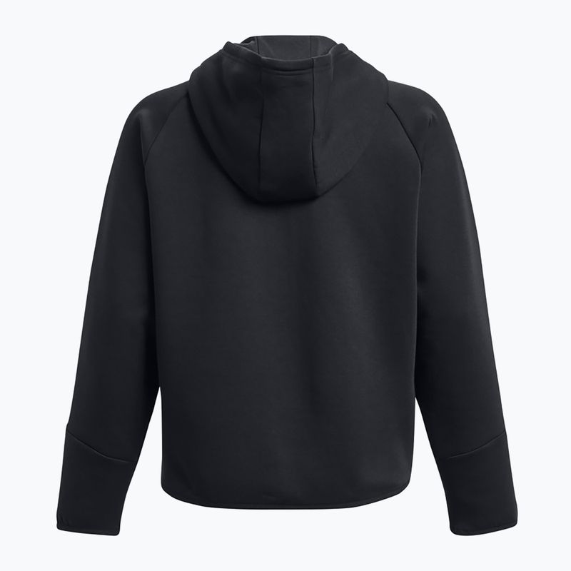 Women's sweatshirt Under Armour Unstoppable Fleece FZ black/black 6