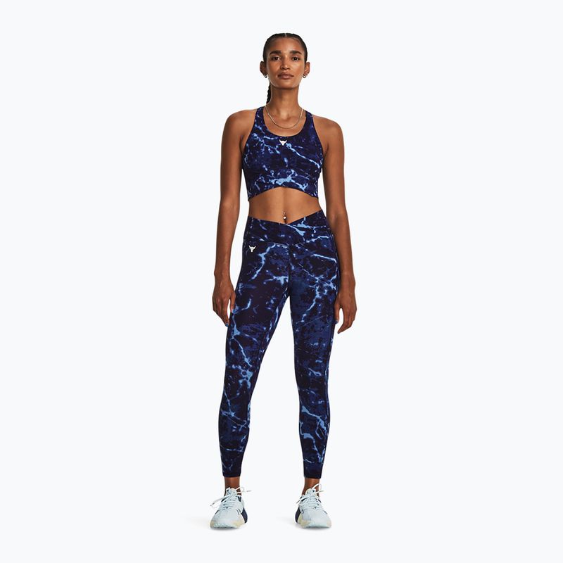 Women's training top Under Armour Project Rock LG Crssover Top midnight navy/downpour gray/downpour gray 2