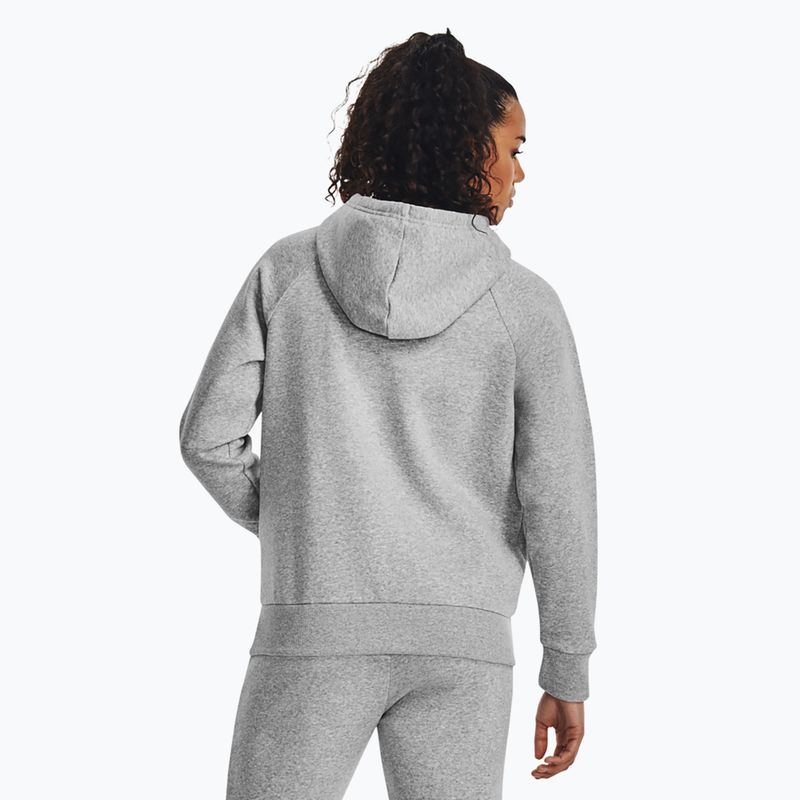 Under Armour women's sweatshirt Rival Fleece Big Logo Hoody mod gray light heather/white 3