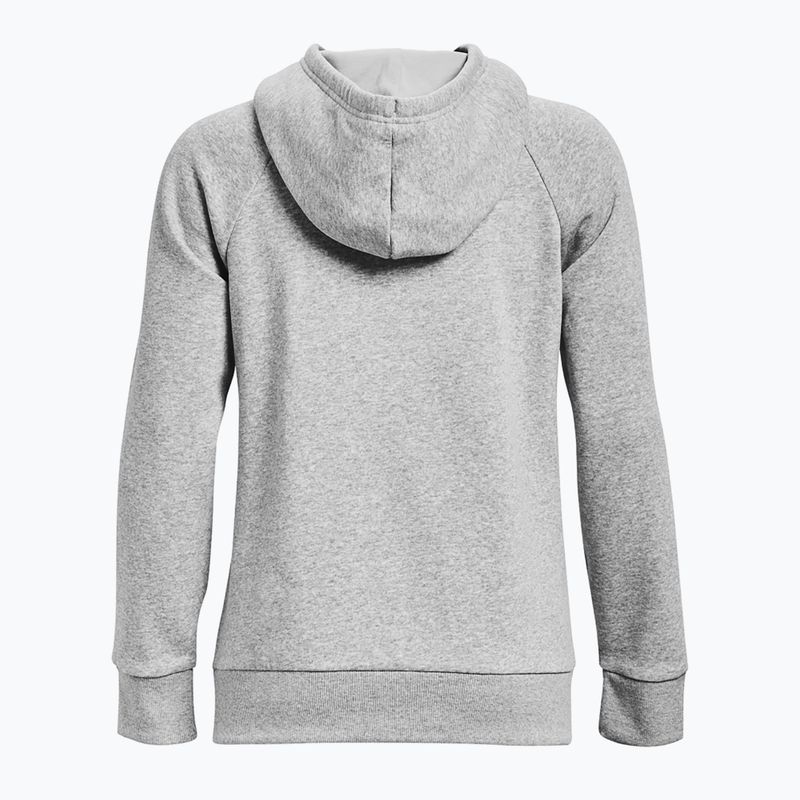 Under Armour women's sweatshirt Rival Fleece Big Logo Hoody mod gray light heather/white 6