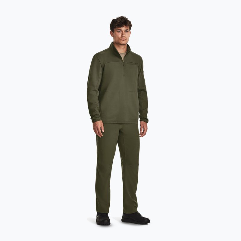 Men's sweatshirt Under Armour Tactical Rival Job Fleece 1/4 Zip marine from green 2