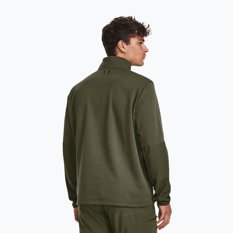 Men's sweatshirt Under Armour Tactical Rival Job Fleece 1/4 Zip marine from green 3