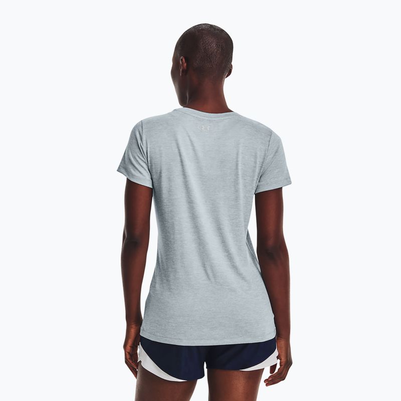 Under Armour Tech SSC women's training t-shirt harbor blue/gravel/metallic silver 2