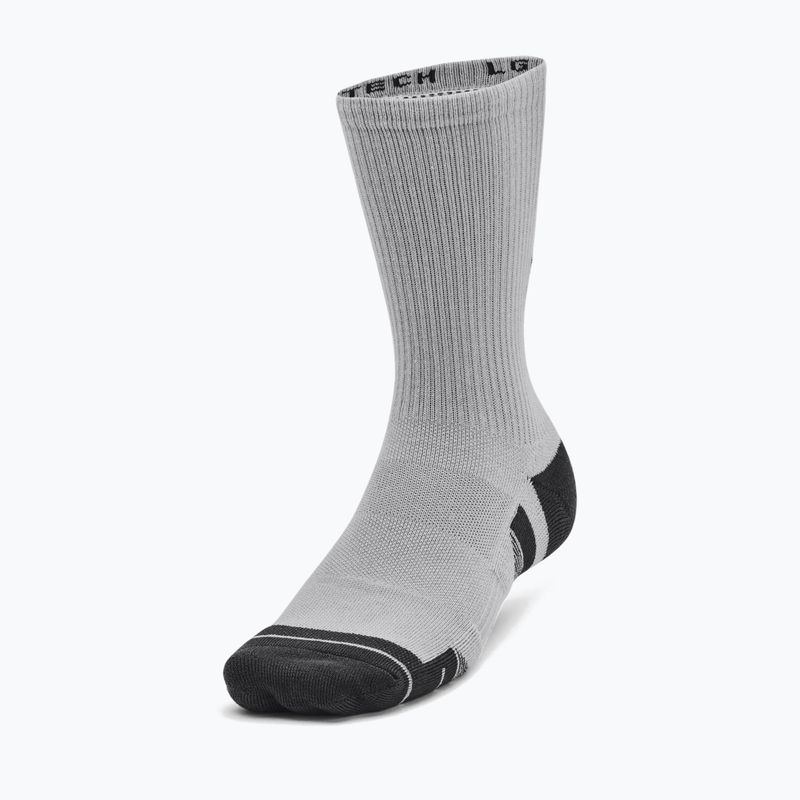 Under Armour Performance Tech 3pk Crew mod gray/white/jet gray socks 11