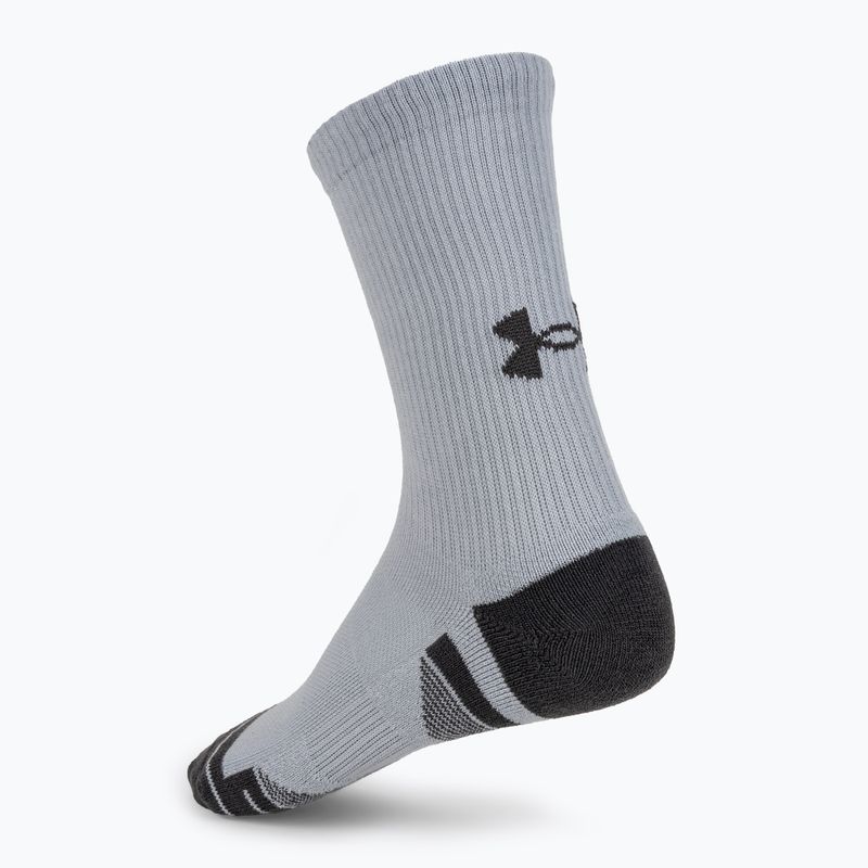 Under Armour Performance Tech 3pk Crew mod gray/white/jet gray socks 3