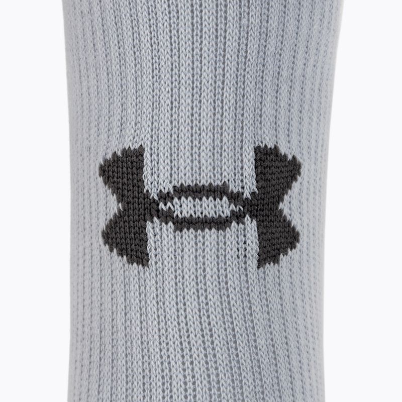 Under Armour Performance Tech 3pk Crew mod gray/white/jet gray socks 8