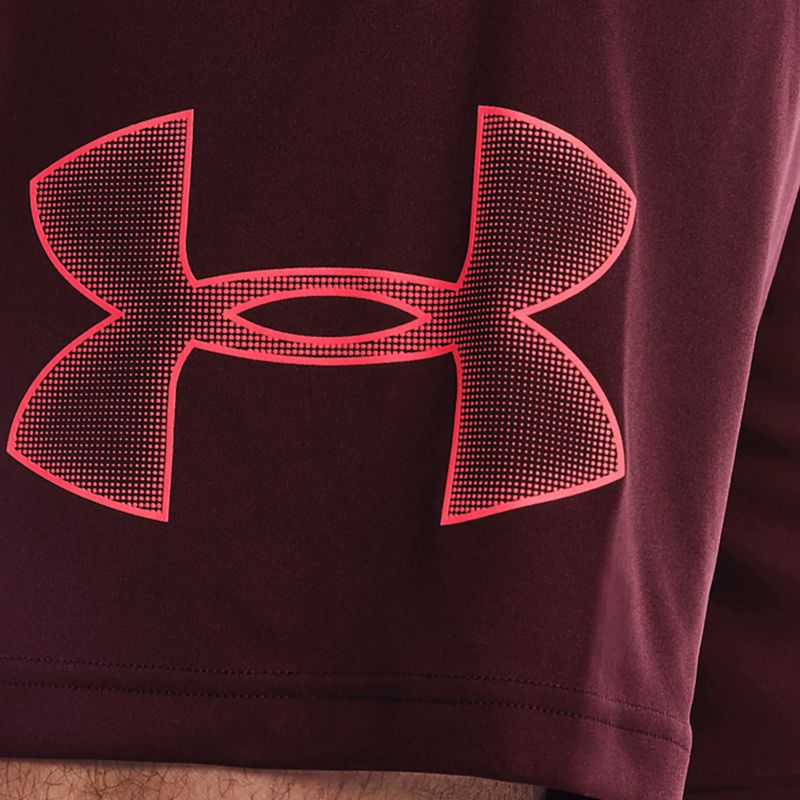 Under Armour Tech Graphic men's training shorts dark maroon/beta 4