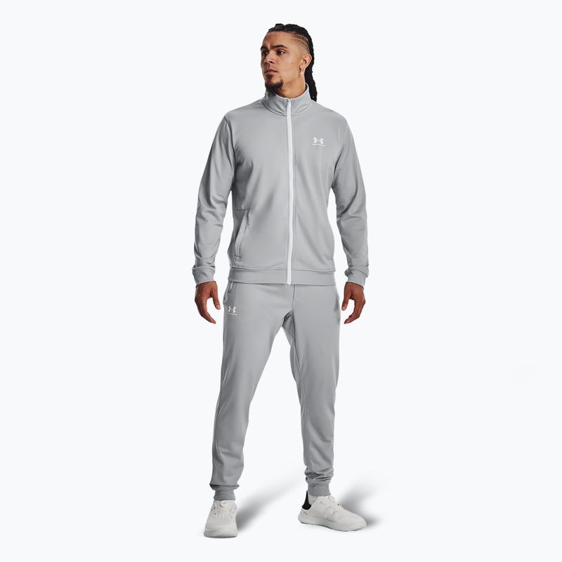 Men's Under Armour Sportstyle Tricot Jogger mod gray/white trousers 2