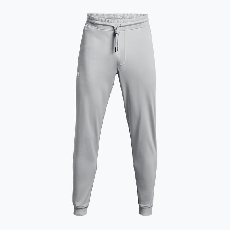 Men's Under Armour Sportstyle Tricot Jogger mod gray/white trousers 5