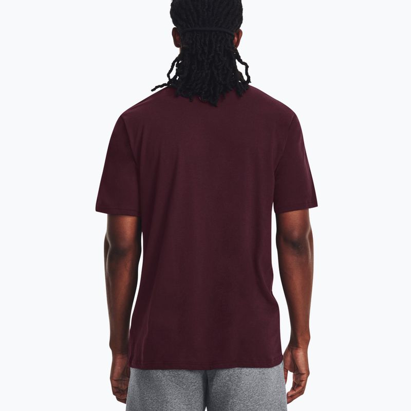 Men's Under Armour Big Logo Fill t-shirt dark maroon/misty purple/venom red 2