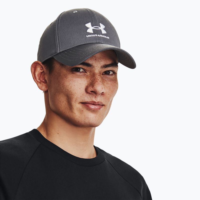 Under Armour Branded Lockup Adj pitch gray/white men's baseball cap 2