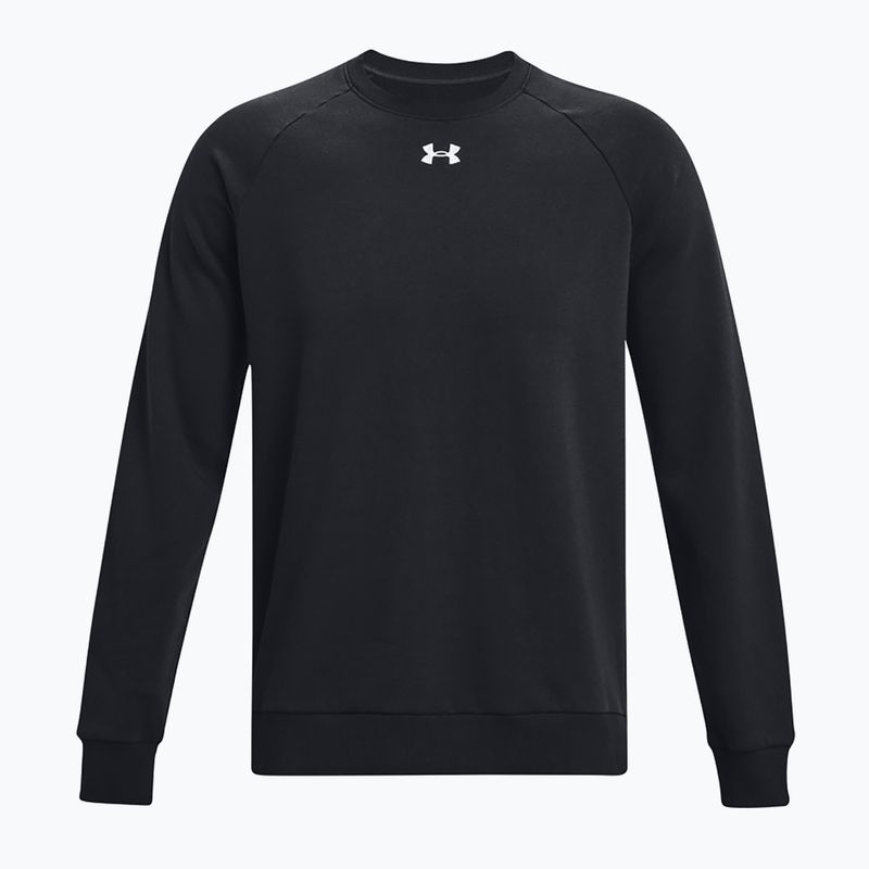 Men's Under Armour Rival Fleece Crew black/white sweatshirt 5