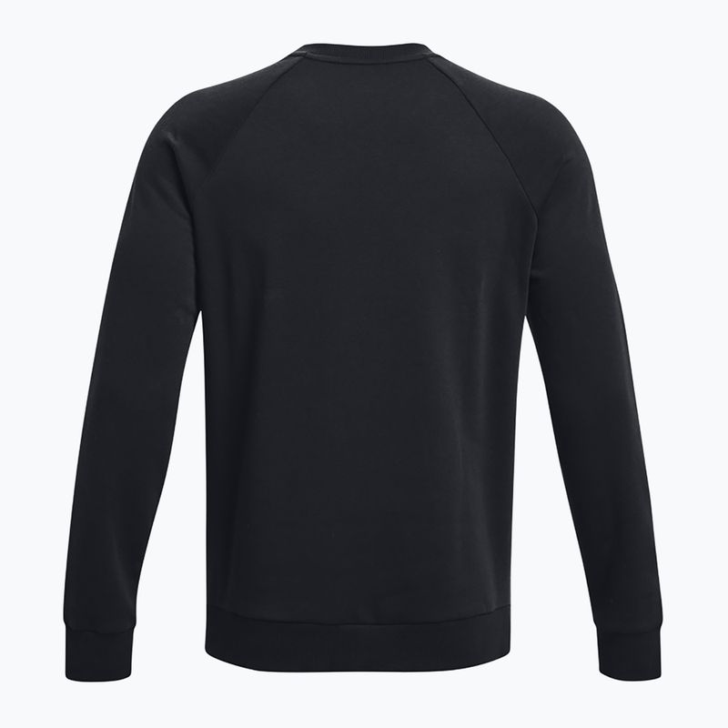 Men's Under Armour Rival Fleece Crew black/white sweatshirt 6