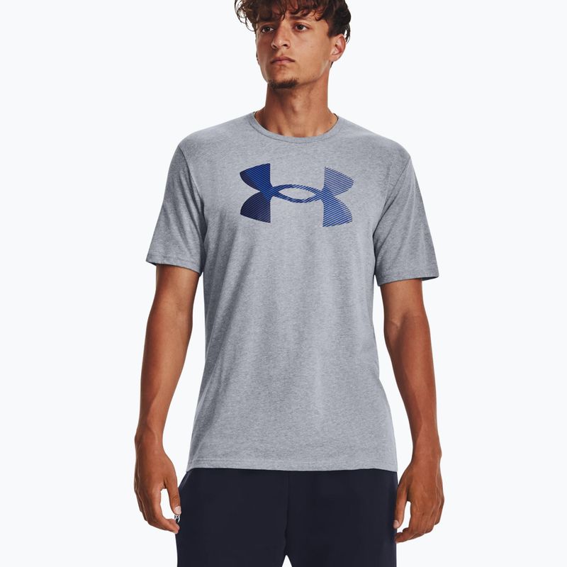 Men's Under Armour Big Logo T-shirt Fill steel light heather/black/royal