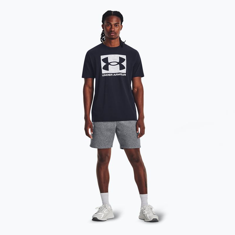 Men's shorts Under Armour Icon Fleece Pitch gray medium heather/white 2