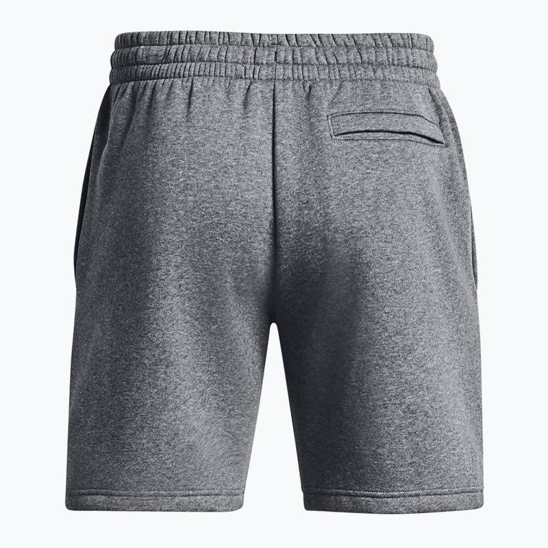 Men's shorts Under Armour Icon Fleece Pitch gray medium heather/white 6