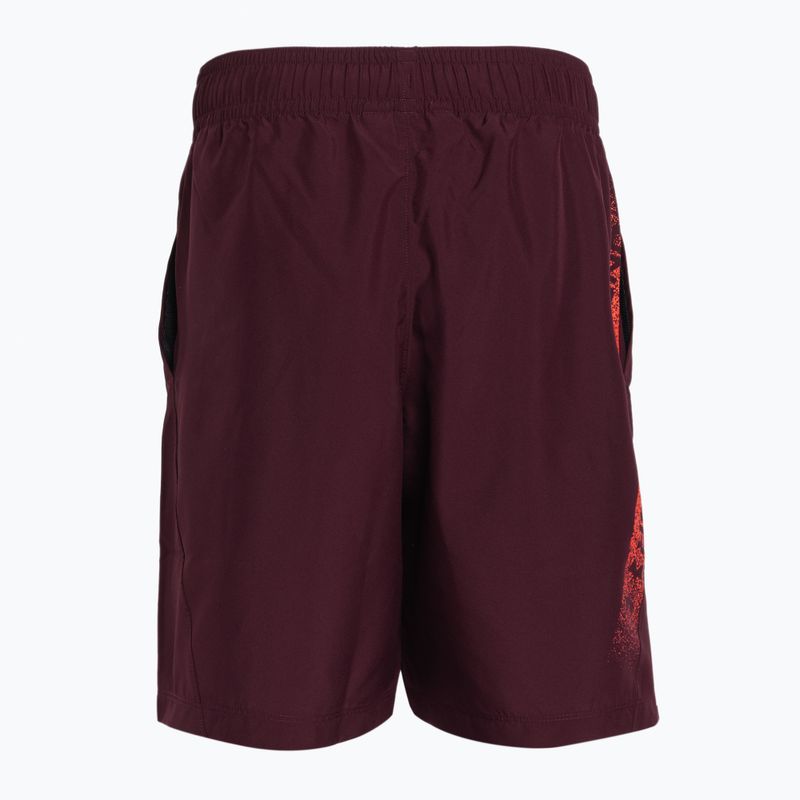 Men's Under Armour Woven Graphic training shorts dark maroon/beta 5