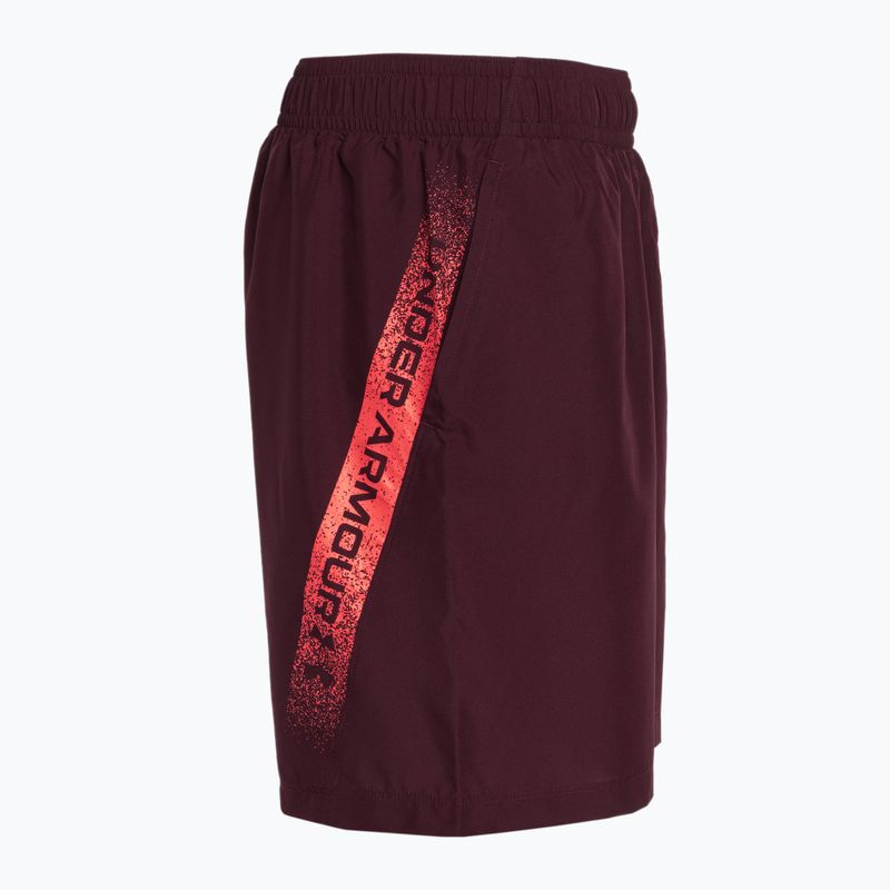 Men's Under Armour Woven Graphic training shorts dark maroon/beta 6