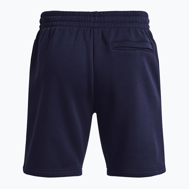 Men's shorts Under Armour Icon Fleece midnight navy/white 2
