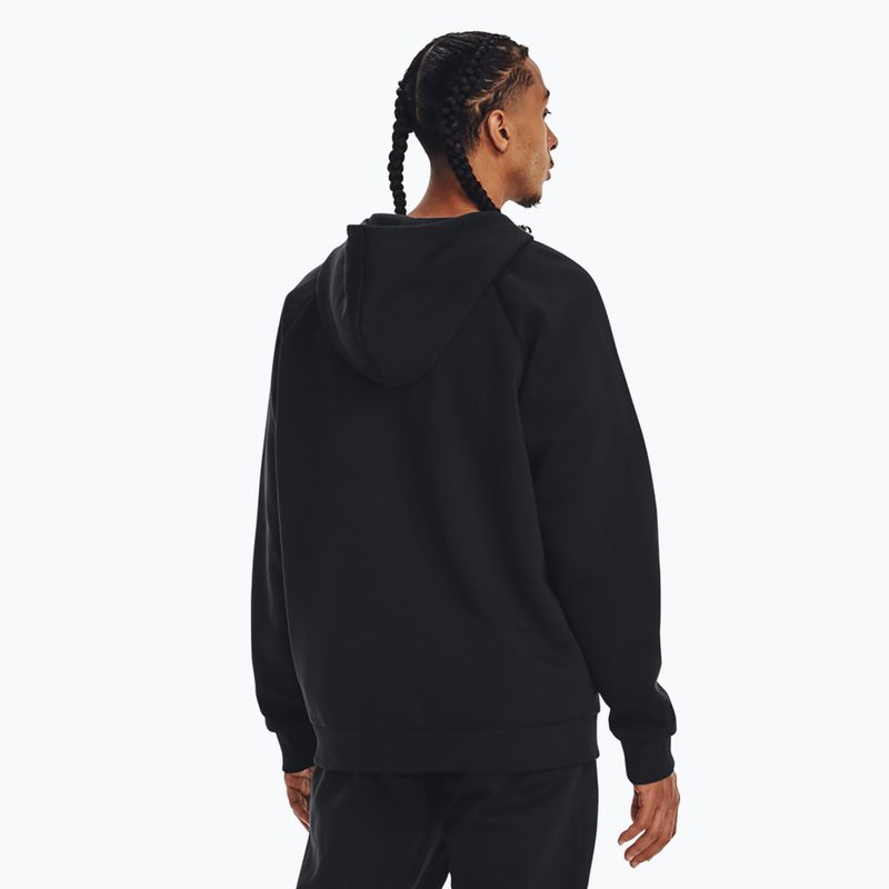 Men's Under Armour Rival Fleece FZ Hoodie black/white 3