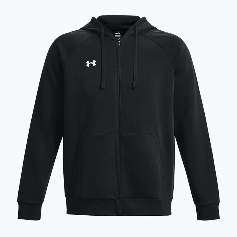 Men's Under Armour Rival Fleece FZ Hoodie black/white 6