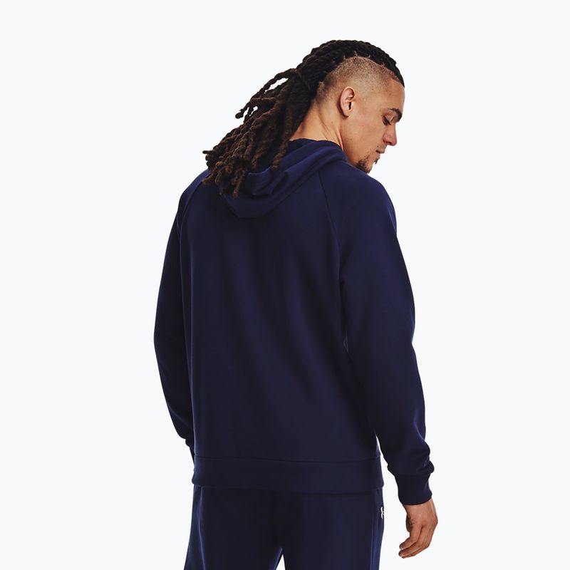 Men's sweatshirt Under Armour Rival Fleece Logo HD midnight navy/white 3