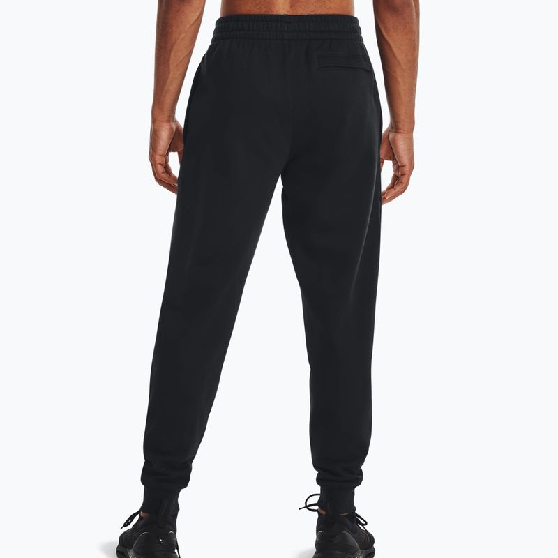 Under Armour men's training trousers Rival Fleece Joggers black/white 2