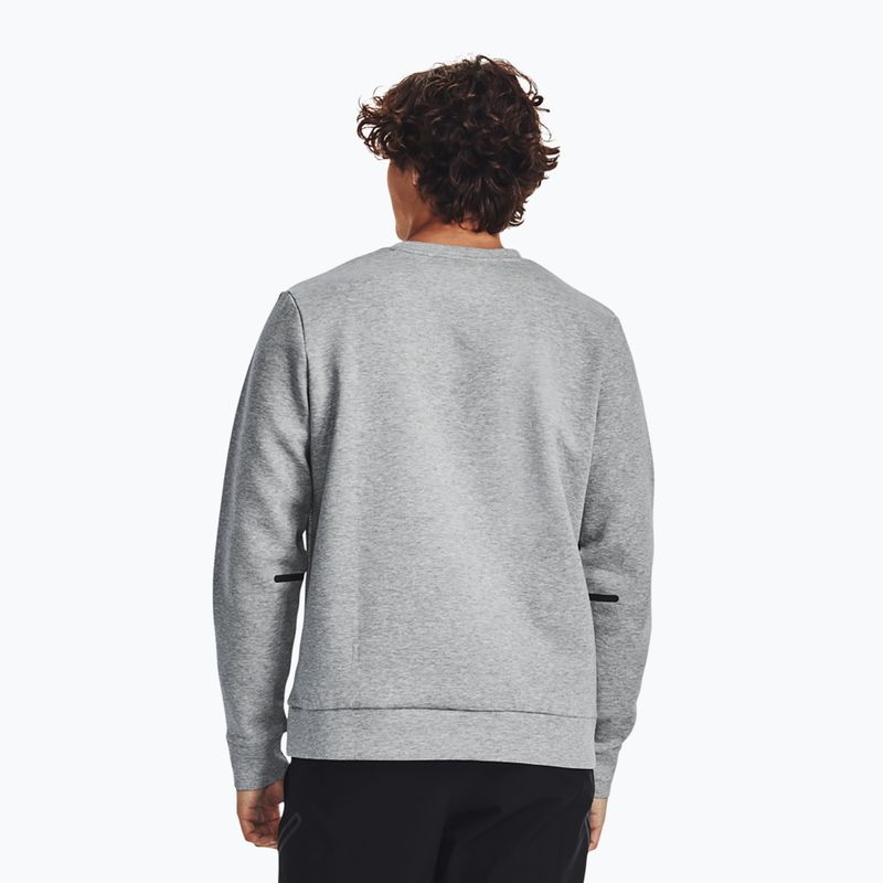 Men's sweatshirt Under Armour Unstoppable Fleece Crew mod gray/black 3
