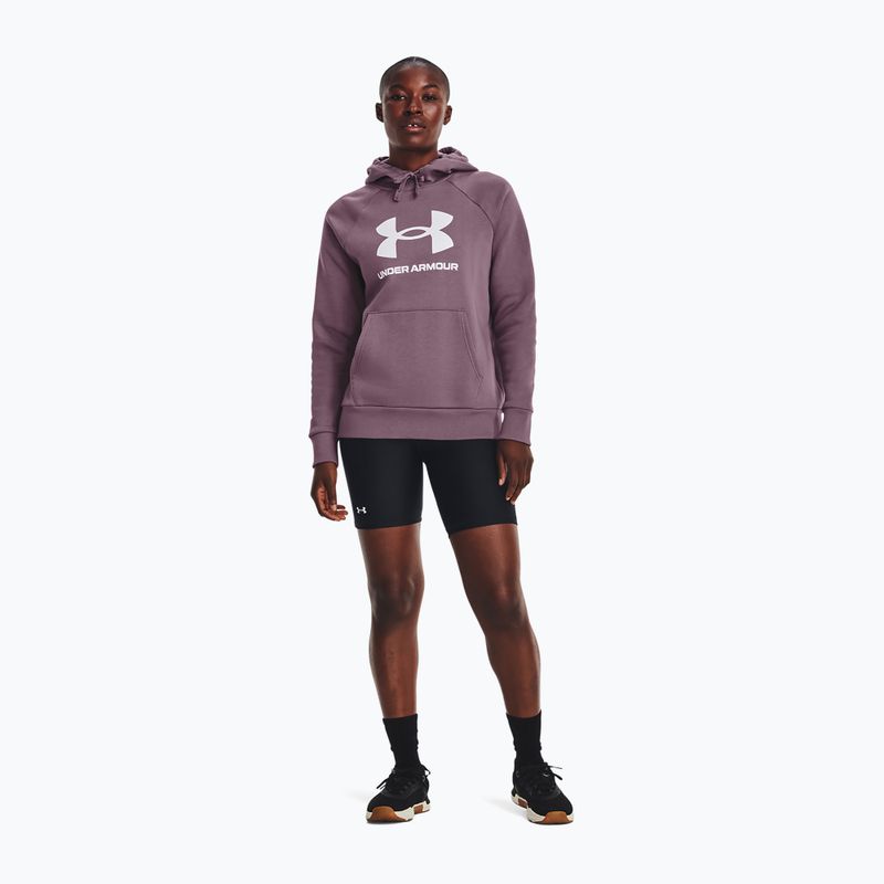 Under Armour women's training sweatshirt Rival Fleece Big Logo misty purple/white 2