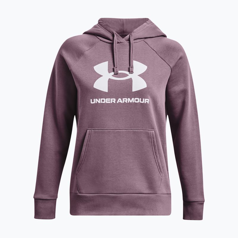 Under Armour women's training sweatshirt Rival Fleece Big Logo misty purple/white 5