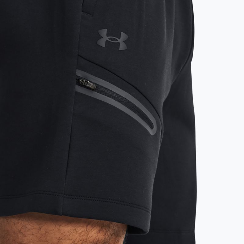 Men's training shorts Under Armour Unstoppable Fleece black/black 4
