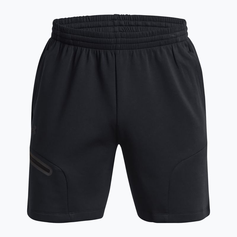 Men's training shorts Under Armour Unstoppable Fleece black/black 5