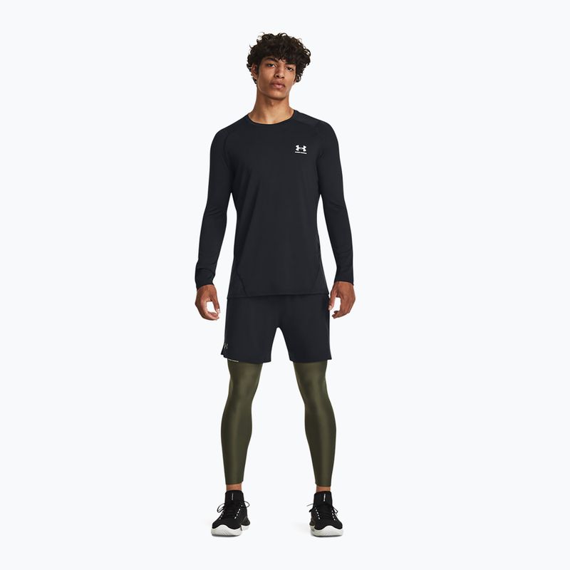 Men's training leggings Under Armour HeatGear marine od green/white 2