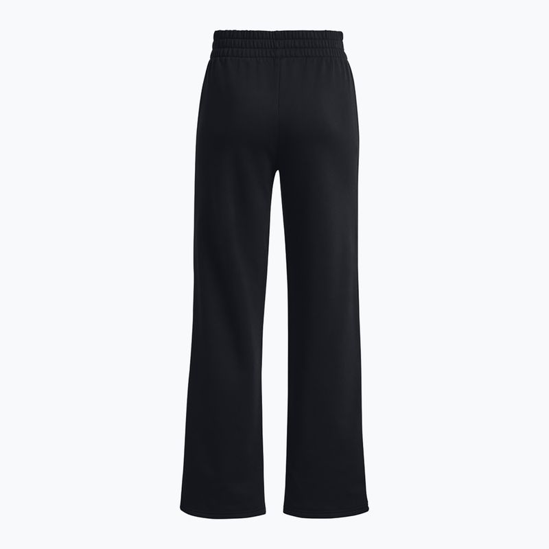 Women's trousers Under Armour Rival Fleece Straight Mod Rack black/white 6