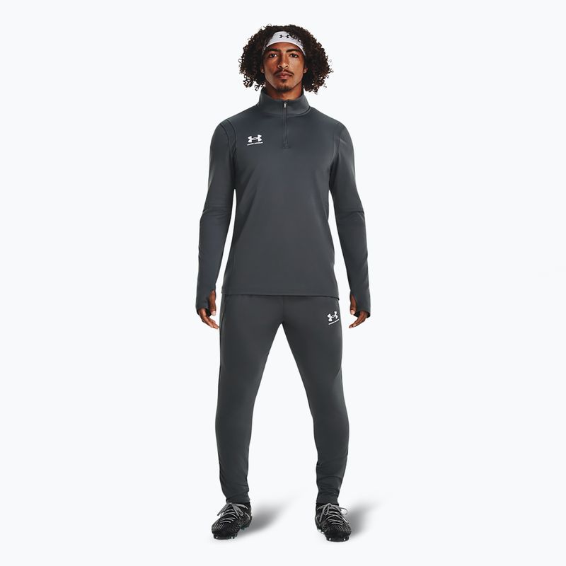 Men's football sweatshirt Under Armour Challenger midlayer castlerock / white 2