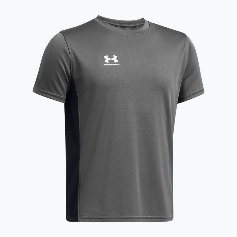 Children's football T-shirt Under Armour Challenger Train castlerock/white 3