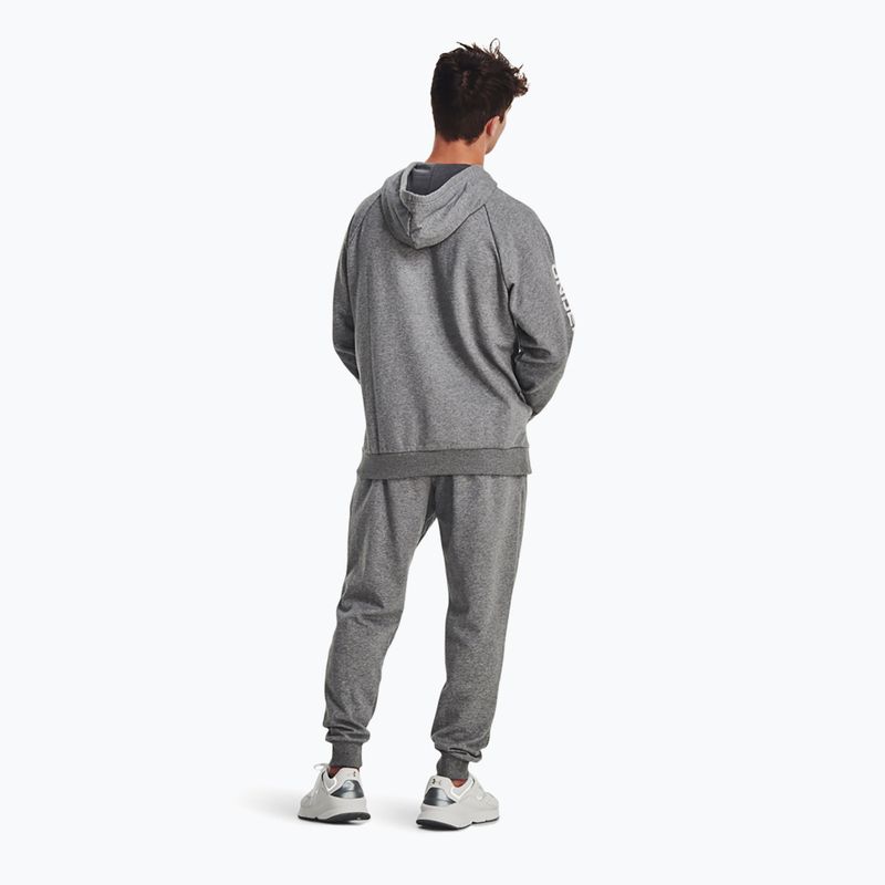 Under Armour men's Rival Fleece Suit castlerock light heather/white tracksuit 2